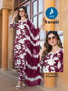 Yuvati By Kaya Rayon Printed Kurti With Bottom Dupatta Wholesaleres In Surat
